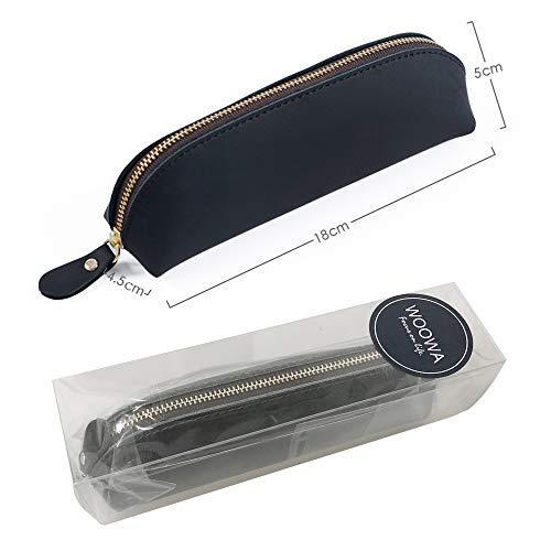 Woowa ペンケース 革 手作り レザー 筆箱 大容量 おしゃれ スリム シンプル 黒 S 2101 Kaマート 通販 Yahoo ショッピング