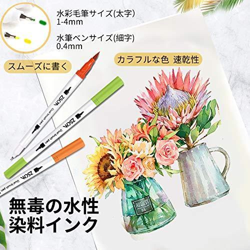 Zscmイラストペン 100色 ふで 極細 ぺんてる 水性 カラーペン セット アートマーカーペン 水彩毛筆 鮮やか 水性ペン コピックペン 手帳 絵 S 2104 Kaマート 通販 Yahoo ショッピング