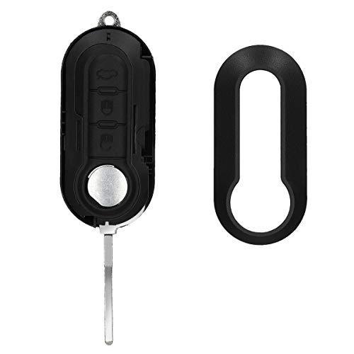 Kwmobile 車 カーキー スペア 対応 Fiat Lancia 3 ボタン 折りたたみ 車のキー ハード 保護 プロテクター ブランクキー 最も信頼できる
