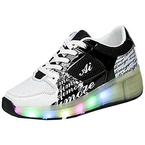 1551円 50 Off Star ローラーシューズ Led 光る靴 ローラースケート 男の子 女の子 キッズスニーカー キッズシューズ カップル靴 ブラック 37