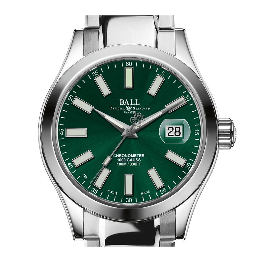 【正規品・メーカー保証付き】BALL WATCH マーベライト クロノメーター 緑文字盤 ステンレススティール (904L) Ref. NM9026C-S6CJ-GR | BALL Watch