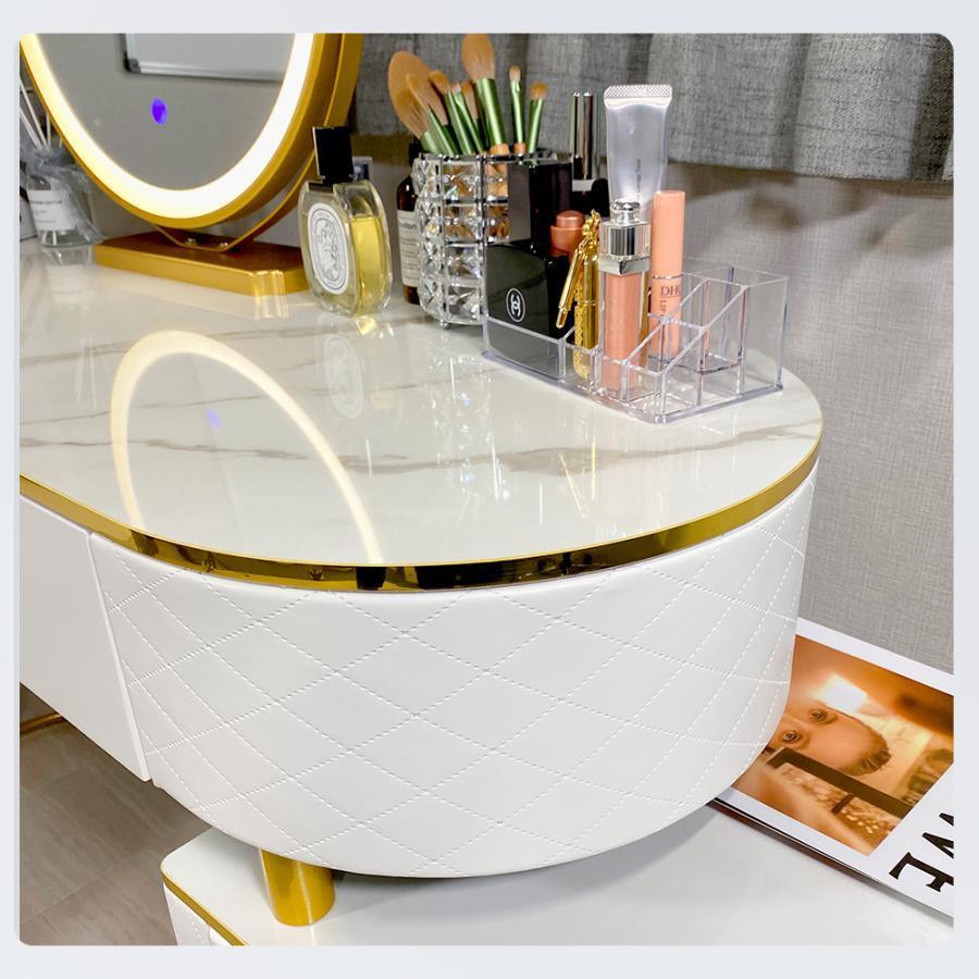 本物販売中 ドレッサー お姫系 北欧風 大理石天板 LEDミラー 鏡台