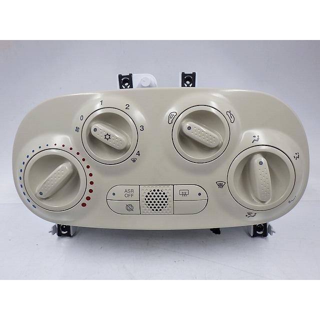 フィアット 500 ABA-31212 エアコンスイッチパネル マニュアル式