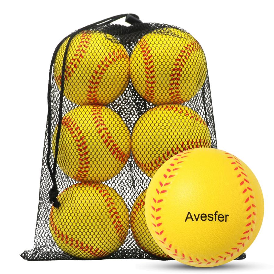 Avesfer Practice Foam Softballs 11 inch with Mesh Bag Soft Oversize