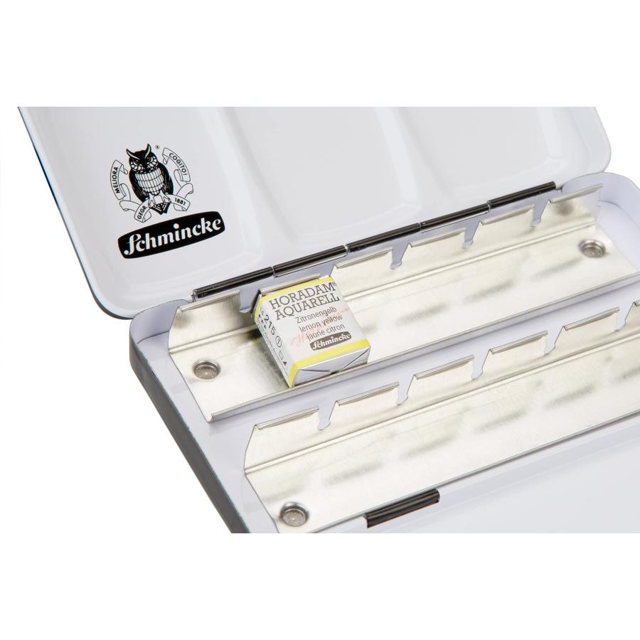 - HORADAM AQUARELL Empty Box for 12 x 1/2 Cells 74 913 097 Black Metal Box with Mixing Palette for 【Products】 Individual