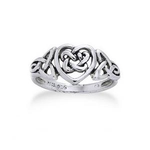 Sterling Silver Celtic Trinity Knot Heart Ring Size 9(Sizes 345678910111213141516)｜kame-express｜02