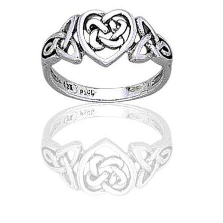 Sterling Silver Celtic Trinity Knot Heart Ring Size 9(Sizes 345678910111213141516)｜kame-express｜03