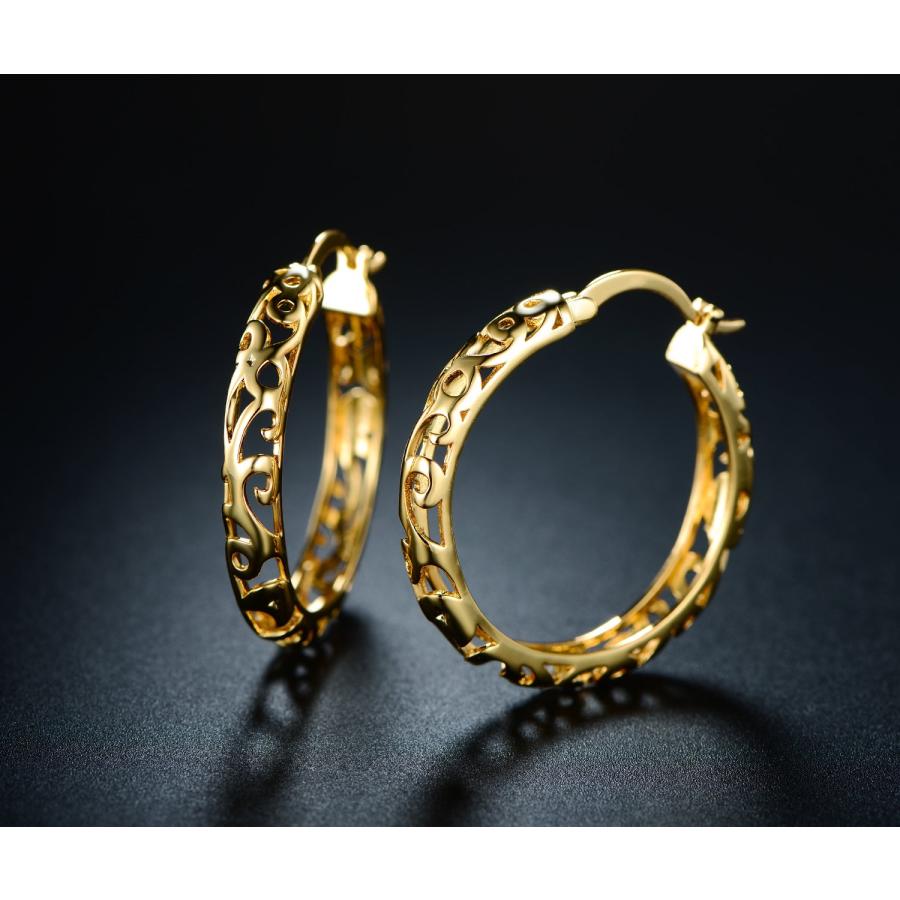 Gold Plated Filigree Fringe Earrings (Gold)