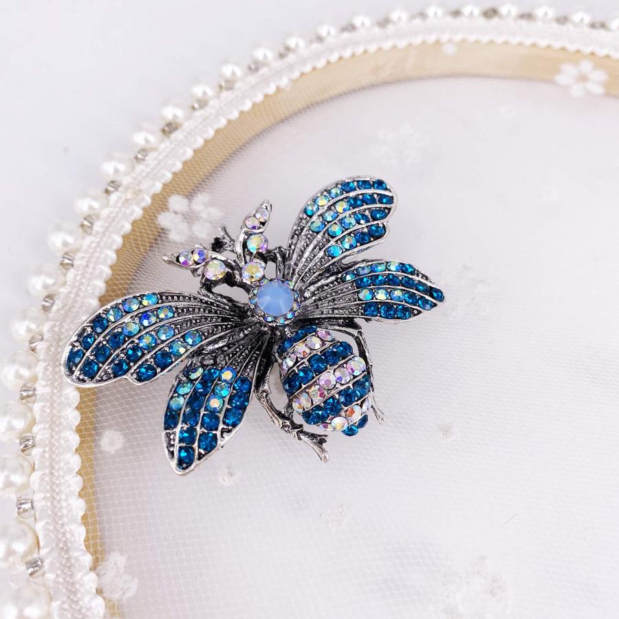 LAXPICOL Blue Lovely Honey Bee Brooch Pin Fashion Animal Broach Pin For Women Girls｜kame-express｜02