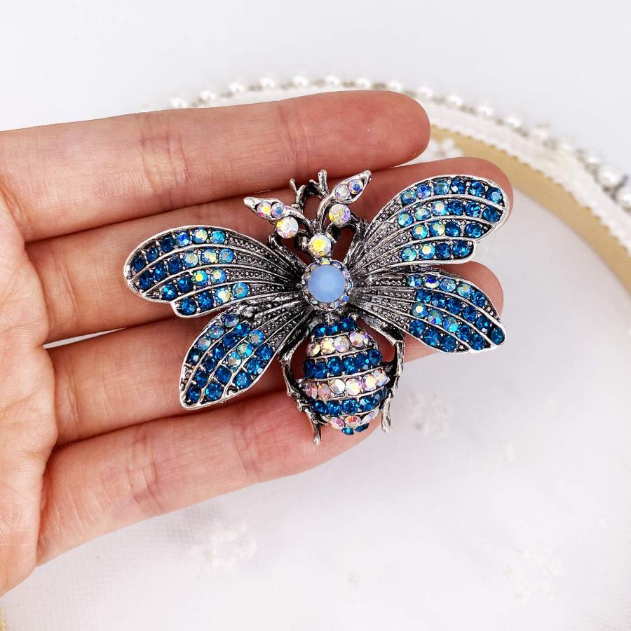 LAXPICOL Blue Lovely Honey Bee Brooch Pin Fashion Animal Broach Pin For Women Girls｜kame-express｜04