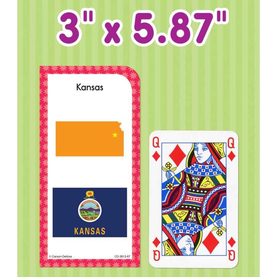 Carson Dellosa 109-Piece States and Capitals Flash Cards for Kids Classroom Geography Games for Kids 8-12 Picture Flash｜kame-express｜04