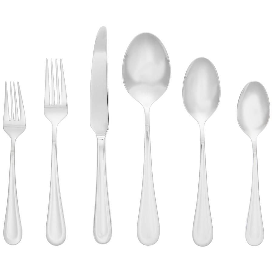 Ginkgo International Corrie 42Piece Stainless Steel Flatware Place Setting Service for 8 Plus 2