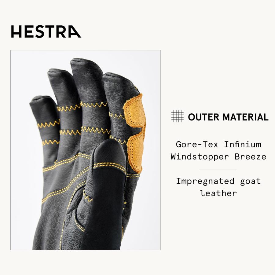 Hestra Ergo Grip Active Glove Leather Windproof 5-Finger Durable Outdoors Glove for Skiing Hiking Kayaking & Backpacking｜kame-express｜02