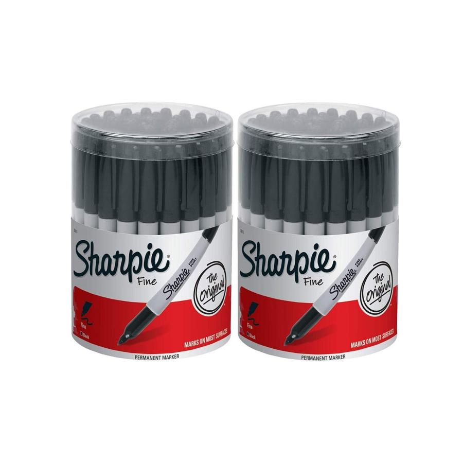 Sharpie Fine Point Permanent Marker Black (Canister with 36 Pens