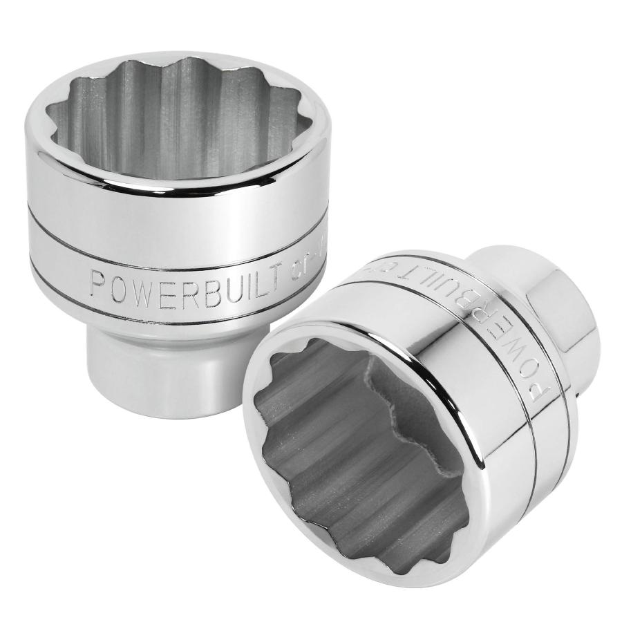 Powerbuilt 3/4-inch Drive 55mm Socket 12 Point Thin Wall Hex Strong ...