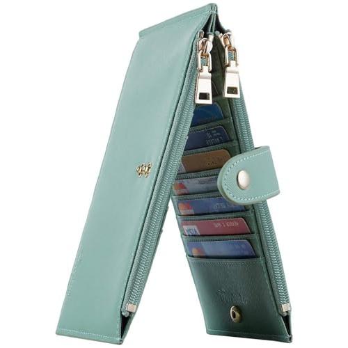 Travelambo Damen Geldbörse RFID - Bifold Mit Reißverschluss In Rot