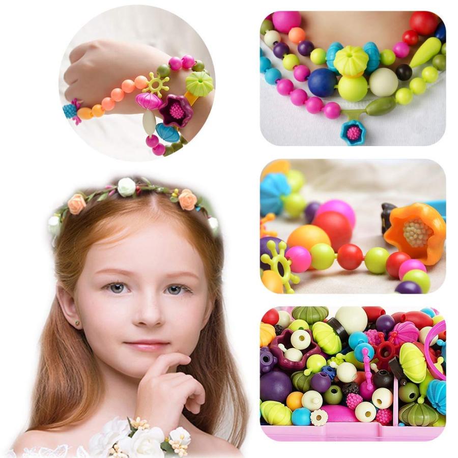 GILI Pop Beads - Jewelry Making Kit for 3 4 5 6 7 8 Year Old Little Girls - Arts and Crafts Toys for Kids Age 4yr-8yr -｜kame-express｜05