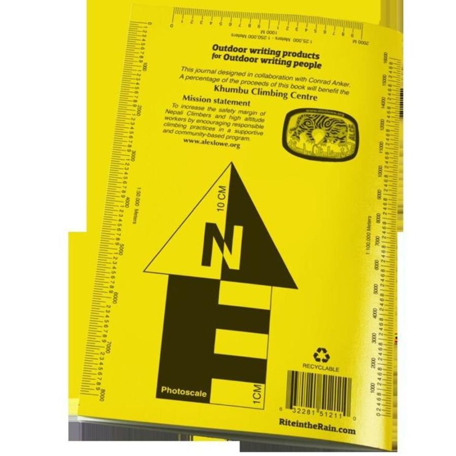 Rite in the Rain All Weather Stapled Notebook 4 5/8 x 7 Yellow Cover Expedition Journal (No. 512)｜kame-express｜02