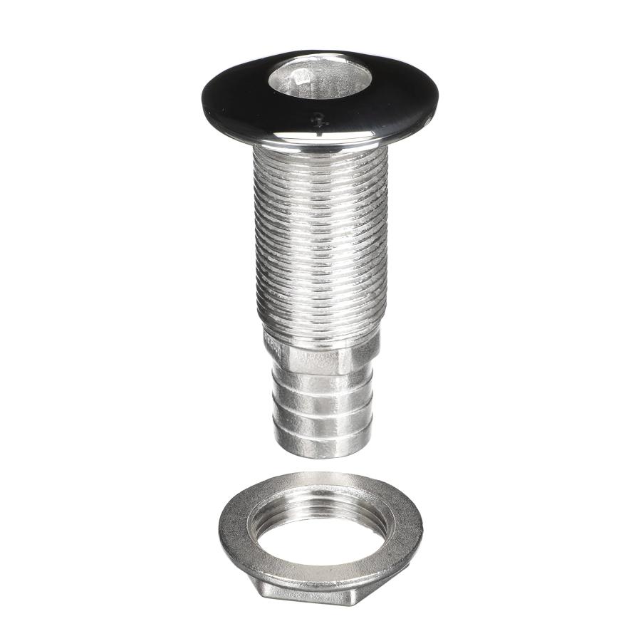 Attwood Stainless Steel Thru-Hull Short Straight Barbed - 1-1/4