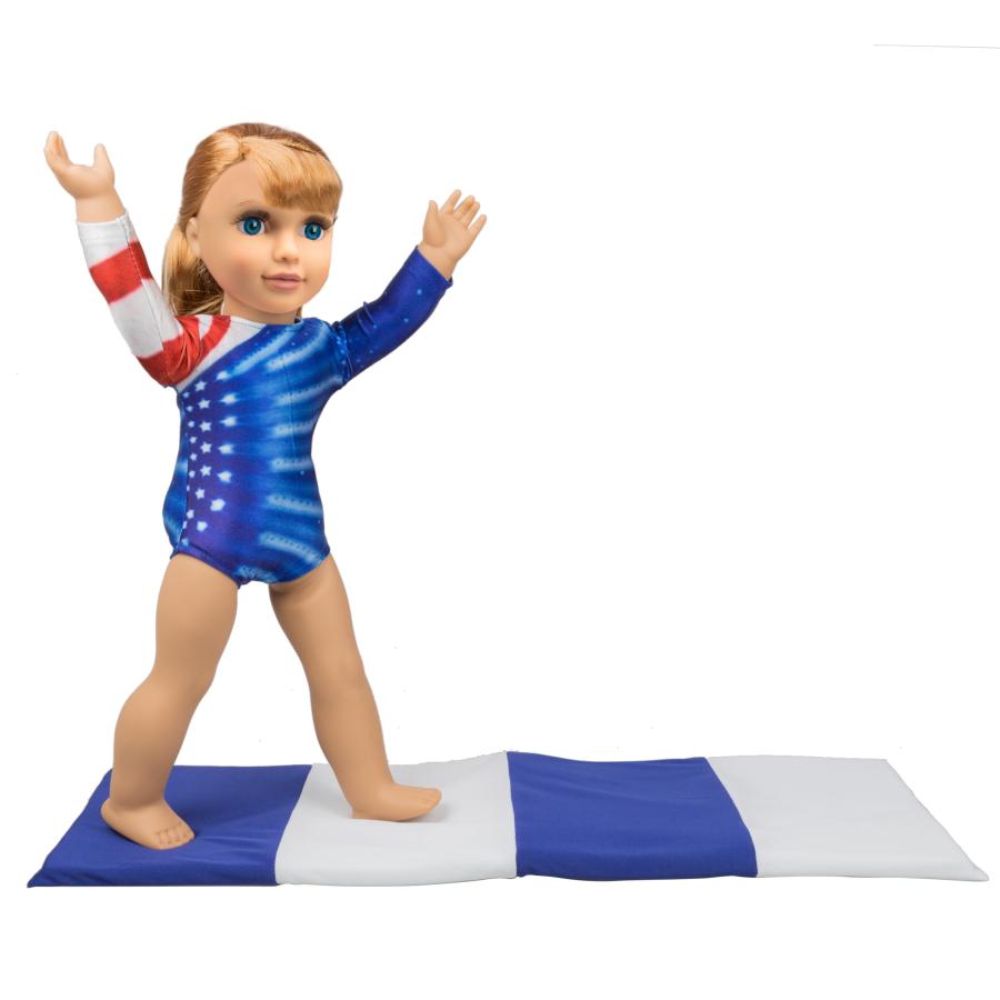 2024 Paris Olympics Gymnastics Competition Doll Clothes (2 Pc Set) - Athletic Uniform Includes Team USA Leotard & Mat -｜kame-express｜05