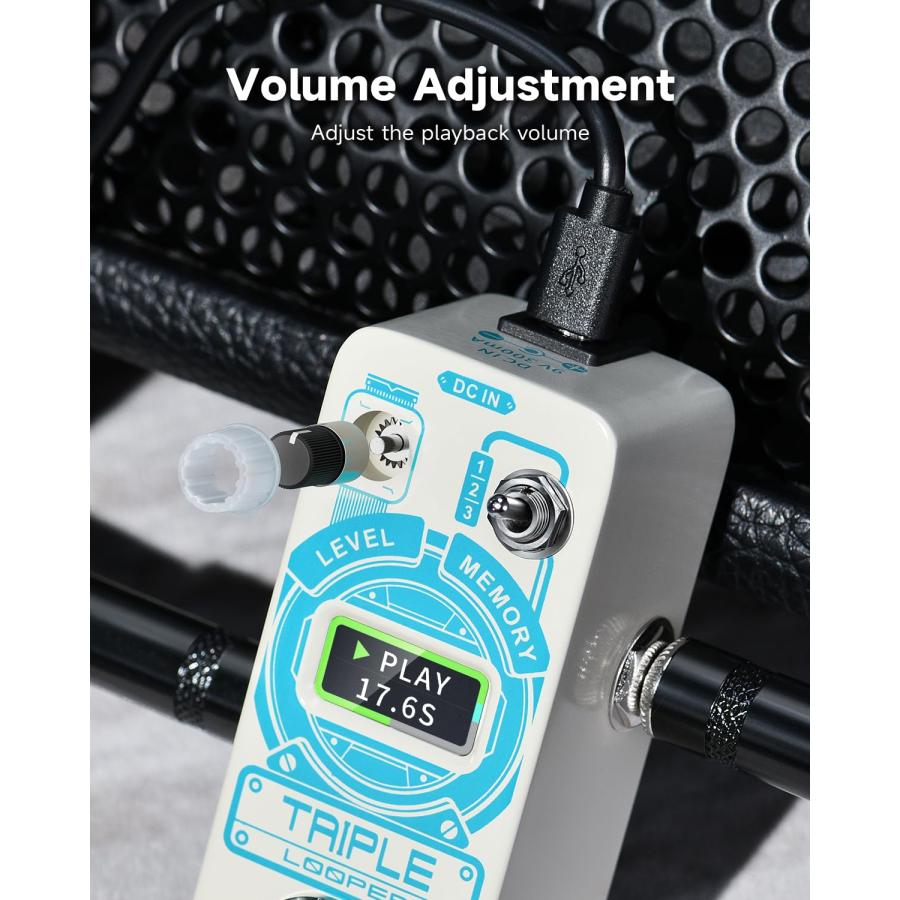 Donner Triple Looper Guitar Pedal 90 mins Looping Time Loop