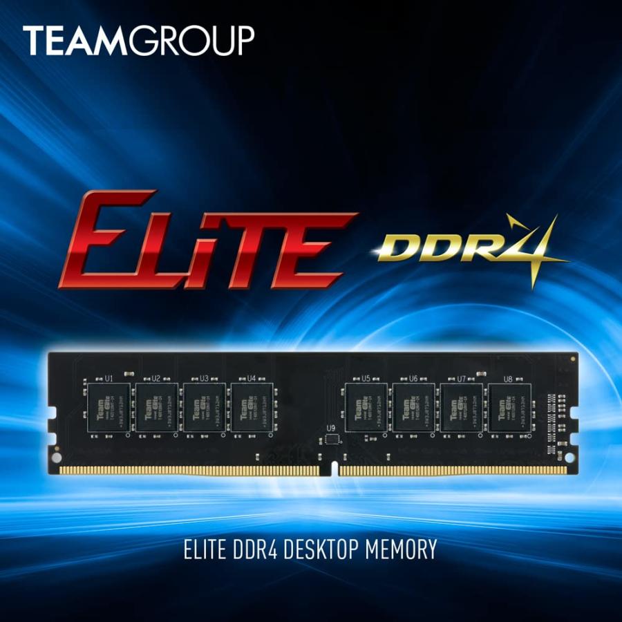 TEAMGROUP Elite DDR4 64GB Kit (2 x 32GB) 3200MHz (PC4-25600) CL22 Unbuffered Non-ECC 1.2V UDIMM 288 Pin PC Computer Desk｜kame-express｜05