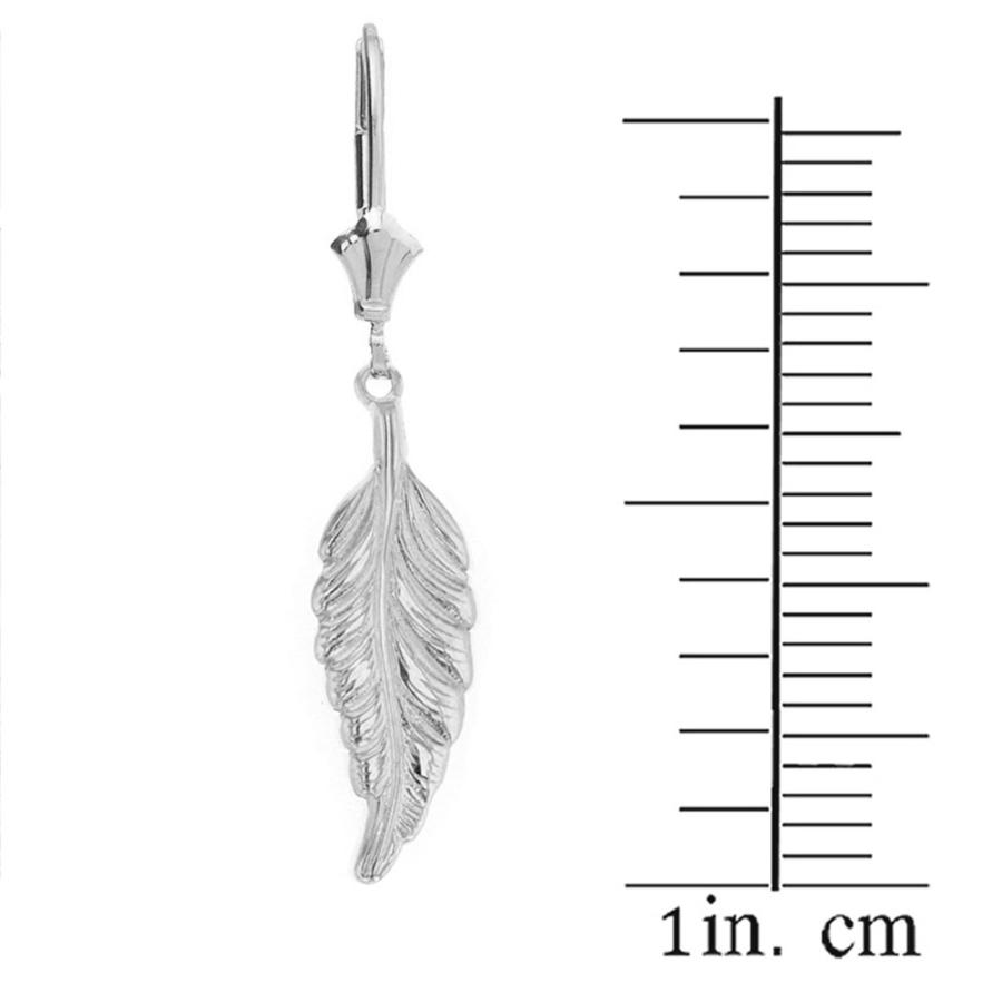 925 Sterling Silver Bohemia Leaf Feather Dangle Earrings｜kame-express｜02