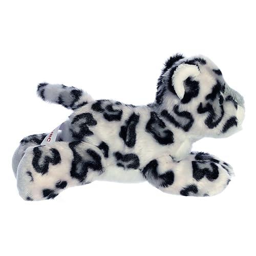 Aurora Adorable Mini Flopsie Snow Leopard Stuffed Animal - Playful Ease - Timeless Companions - Gray 8 Inches｜kame-express｜02