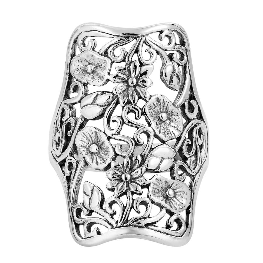AeraVida Vintage Vine Filigree 925 Sterling Silver Thumb Ring | Antique ...