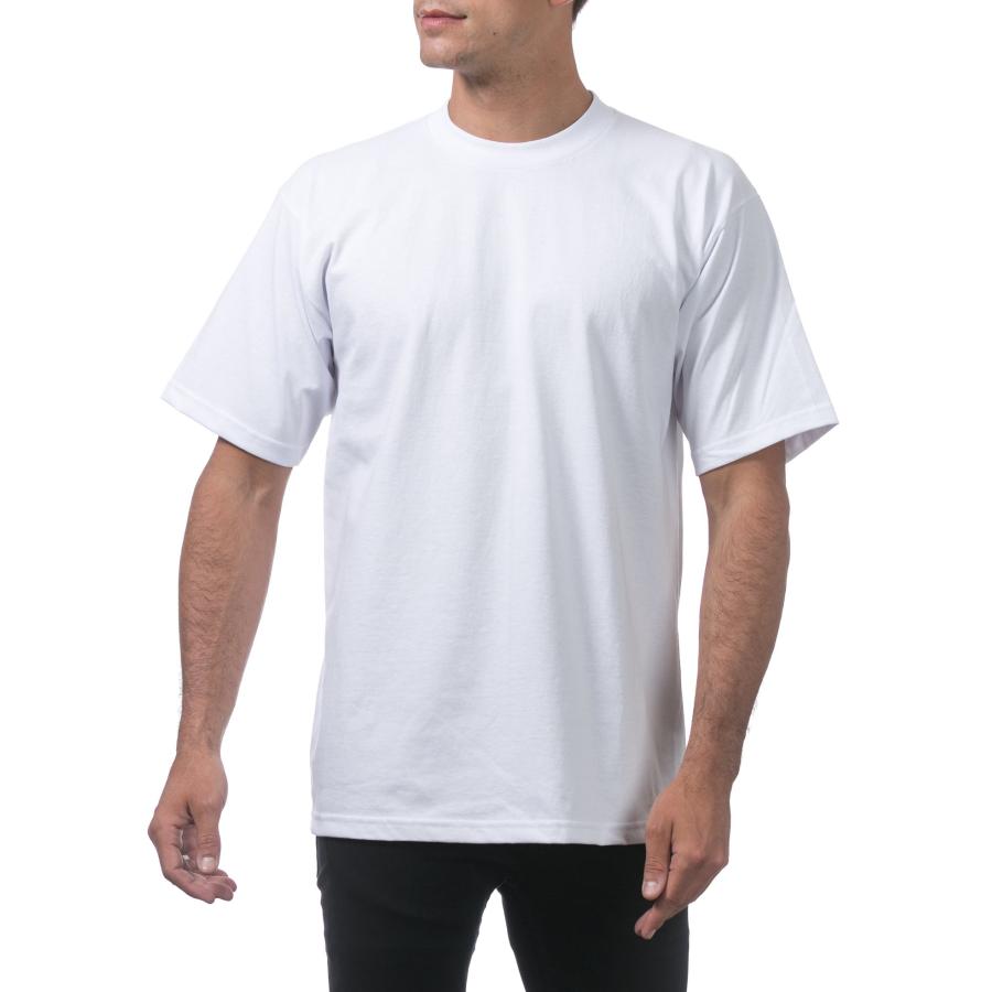 Pro Club Men's 3-Pack Heavyweight Cotton Short Sleeve Crew Neck T-Shirt White 3XL-Tall｜kame-express｜05