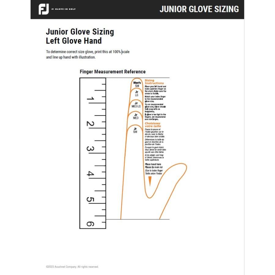 FootJoy Junior Golf Glove White Medium/Large Worn on Left Hand｜kame-express｜05
