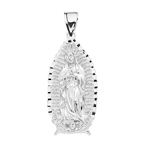 Religious Jewelry by FDJ Sterling Silver Blessed Mother Mary Our Lady of Guadalupe Pendant