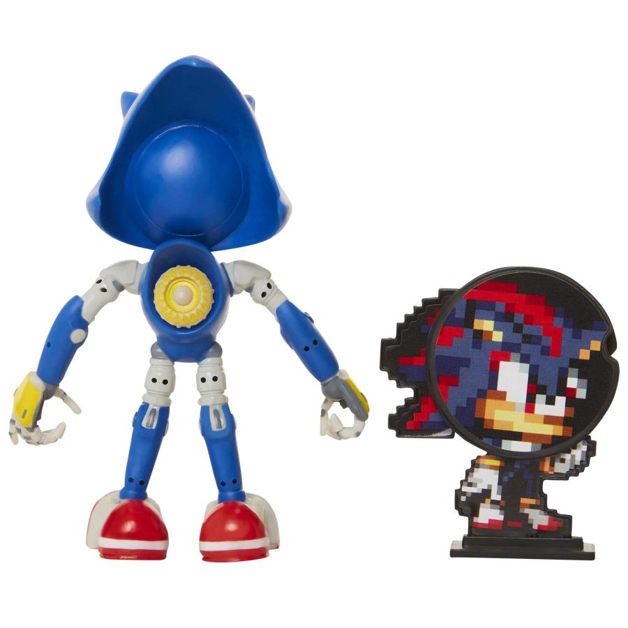 Sonic The Hedgehog Collectible Metal Sonic 4 Bendable Flexible Action Figure with Bendable Limbs & Spinable Friend Disk｜kame-express｜05