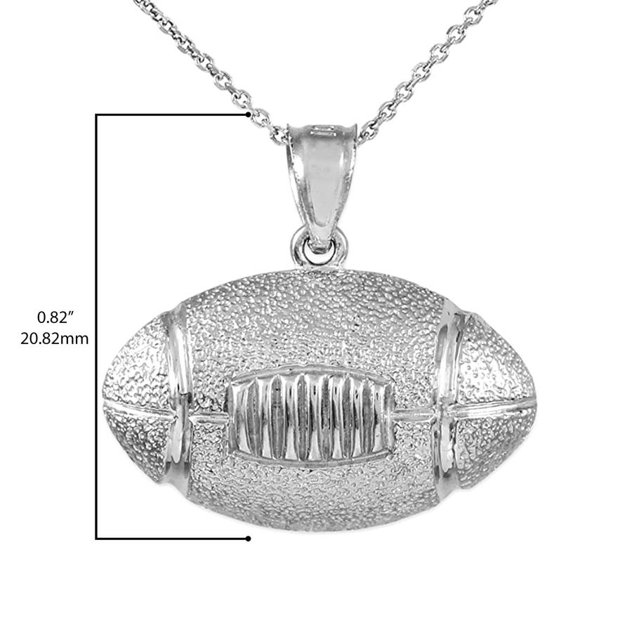 Queenberry Sterling Silver American Football Rugby Ball Bead For European Charm