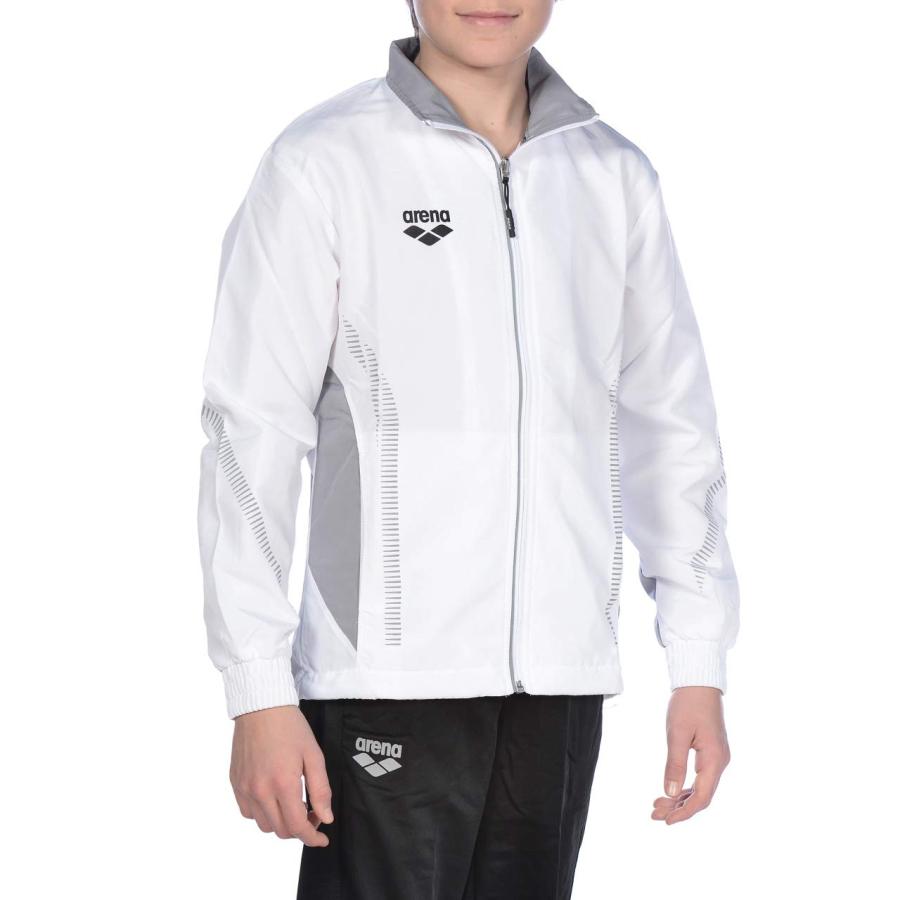 ARENA Kids Team Line Youth Warm-Up Tracksuit Lightweight Athletic Jacket and Pants White-Grey M｜kame-express｜02