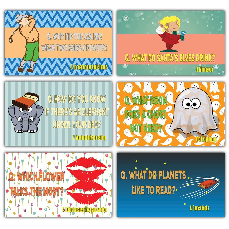 Creanoso Colorful Fun and Hilarious Lunch Box Jokes Cards Flashcards (30 Cards x 4 Sets)  School Lunch Box Note Cards f｜kame-express｜04