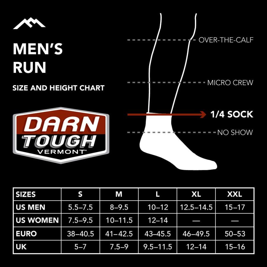 Darn Tough Men's Quarter Lightweight Running Sock (Style 1715) - Team DTV Large｜kame-express｜03
