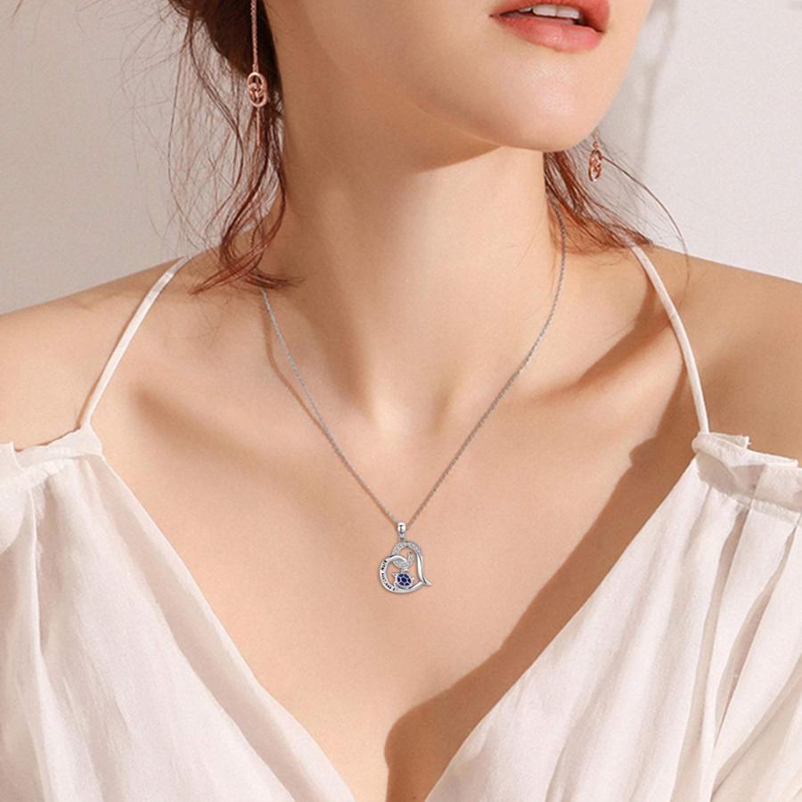 PRAYMOS Sea Turtle Necklace Sterling Silver I love you more Unique Romantic GiftsTurtle Heart Pendant Jewelry Women Chri｜kame-express｜04