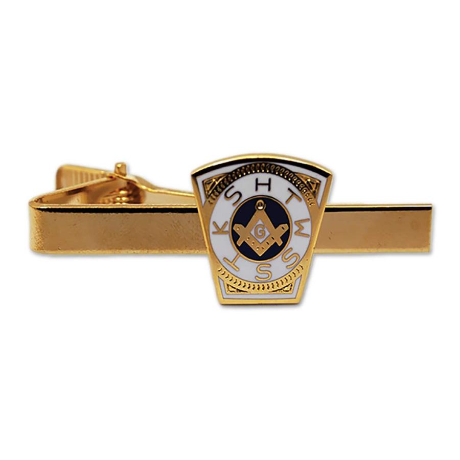 Keystone Masonic Tie Clip - [White & Blue][2 1/4'' Wide] : かめよしエクスプレス ...