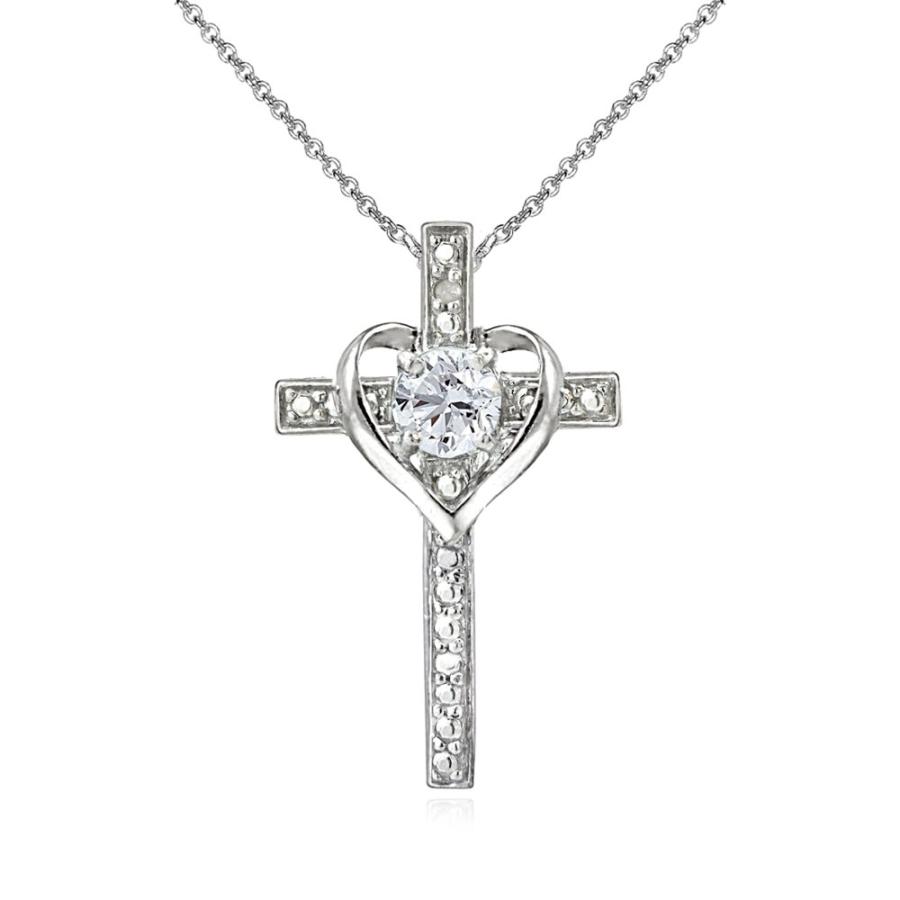 B. BRILLIANT Sterling Silver Synthetic White Sapphire Heart