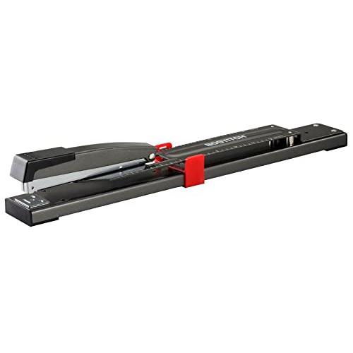 Bostitch Office Heavy Duty nietmachine, capaciteit 40 vel, geen vastlopen, halve strip, past in de palm van je hand, voor klaslokaal, kantoor of bureau, zwart
