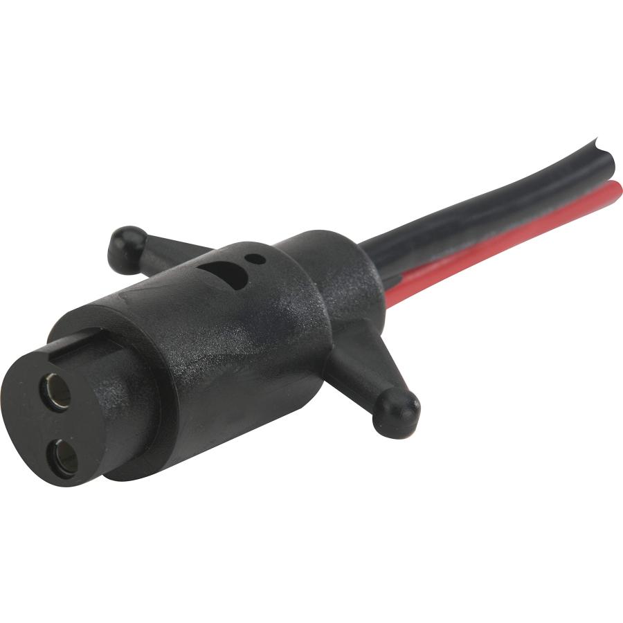Attwood 14365-6 Connettore Maschio Per Motore Pesca Alla Traina - 2 Fili Calibro 8, 12V