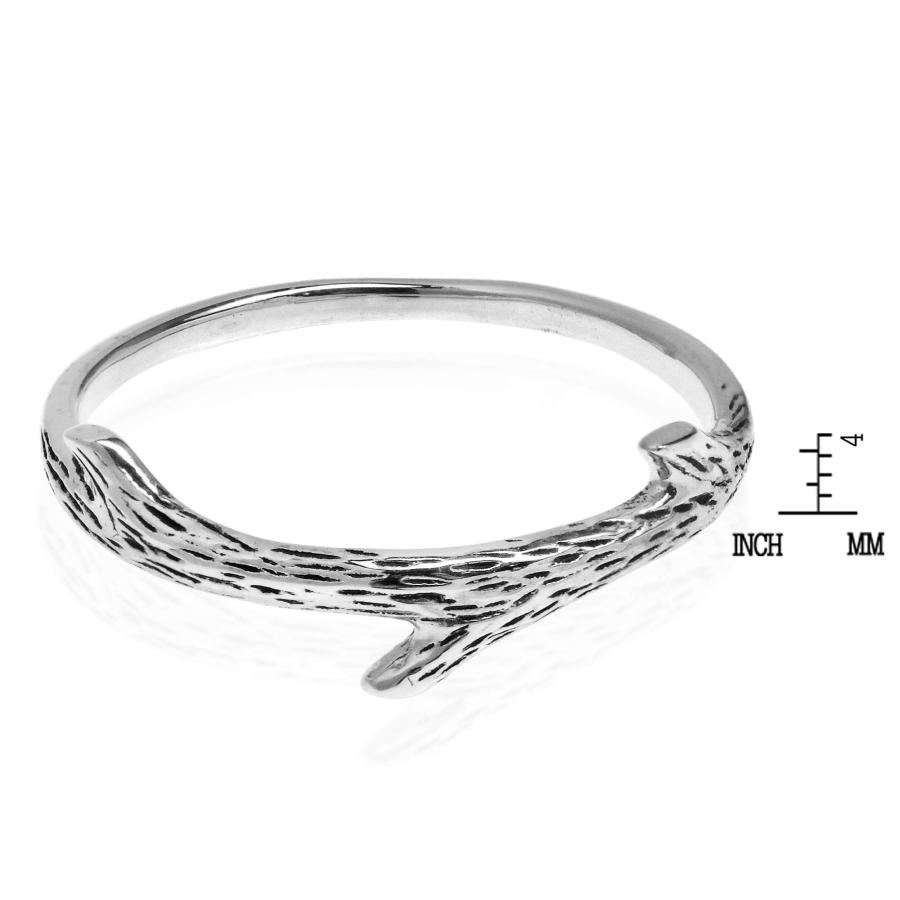 AeraVida Everyday Nature's Tree Branch .925 Sterling Silver Ring (9) | Minimalist Stacking Ring for Women | Fashion Jewe｜kame-express｜04