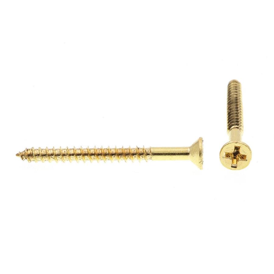 8 x 2 Solid Brass Wood Screws Flat Head Phillips Drive Qty 100