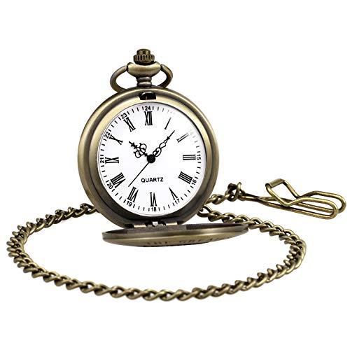 MORFONG Men's Pocket Watch Quartz Gift for Grandpa with Fob Chain｜kame-express｜04