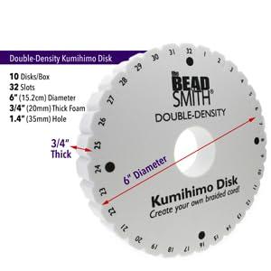 GET Two! Large 6 Double Density Kumihimo Disk. Extra Thick Use on Fine Threads or When Using Beads.｜kame-express｜04