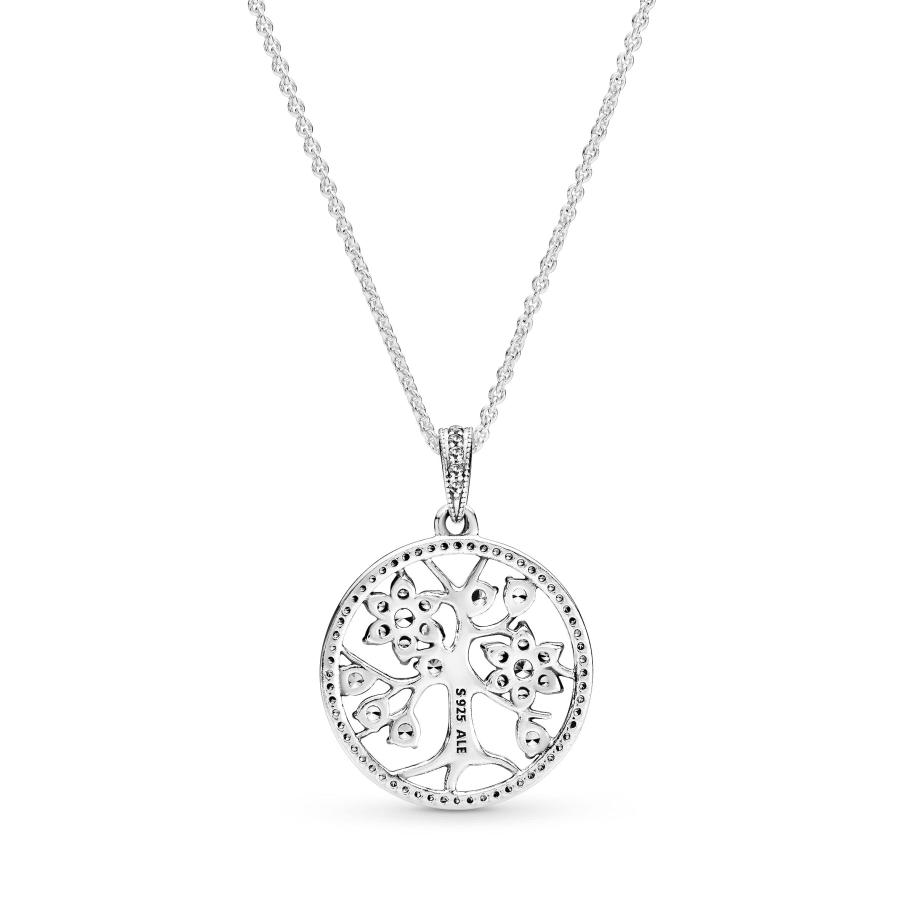 Pandora Jewelry Family Tree Hearts Cubic Zirconia Necklace in Sterling Silver 31.5｜kame-express｜02