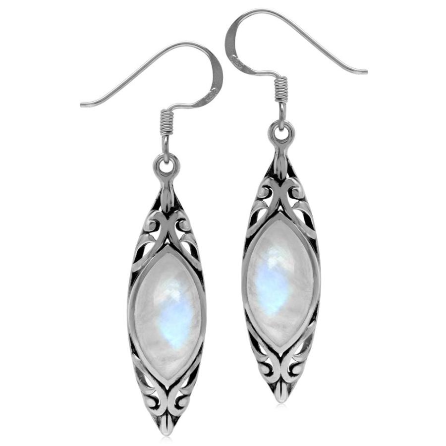Boucles D'Oreilles Saffire En Argent 925 - Coupe Émeraude, Style Vintage