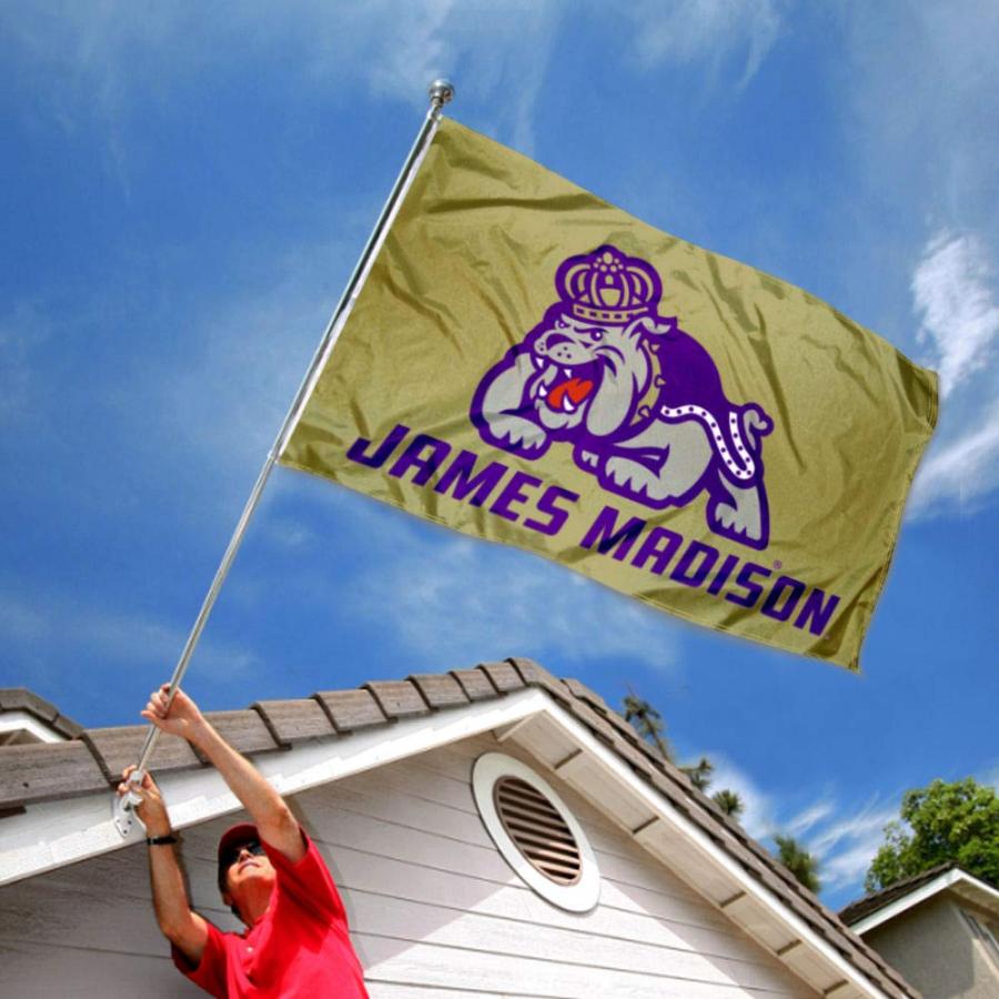 James Madison Dukes Dual Logo Double Sided Flag｜kame-express｜03
