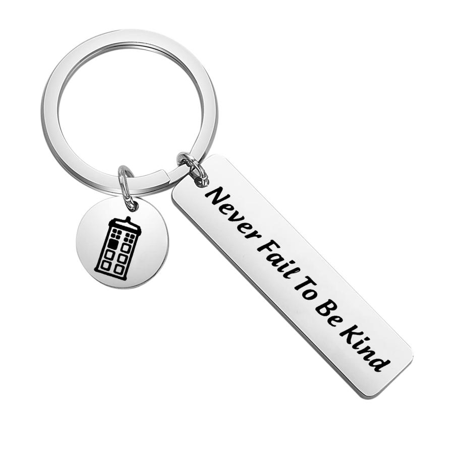 TGBJE Supernatural Schlüsselanhänger 'Family Don't End With Blood' – Edelstahl, 5 Cm, Fan-Geschenk